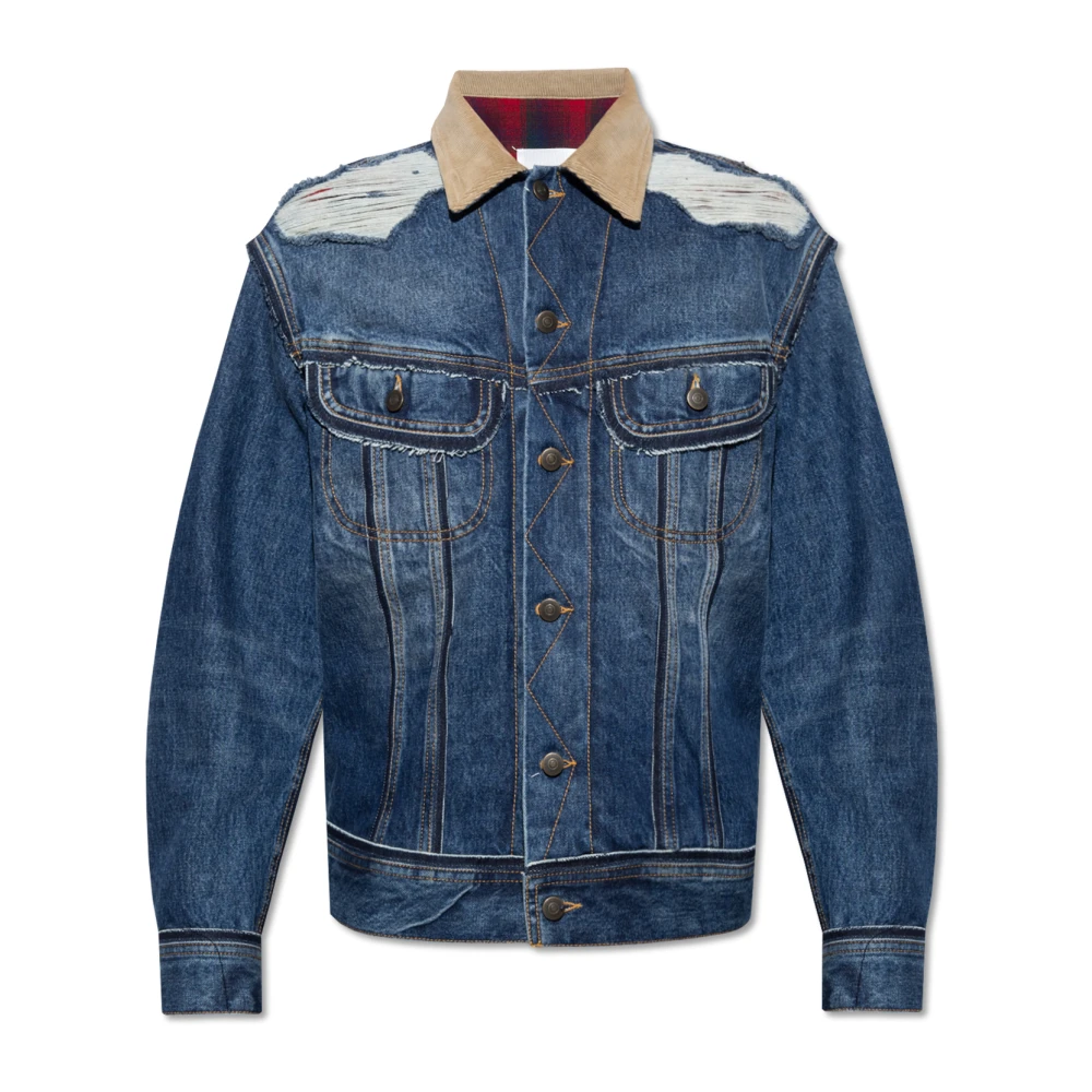 Maison Margiela Men's Blue Vintage Effect Denim Jacket 3XS