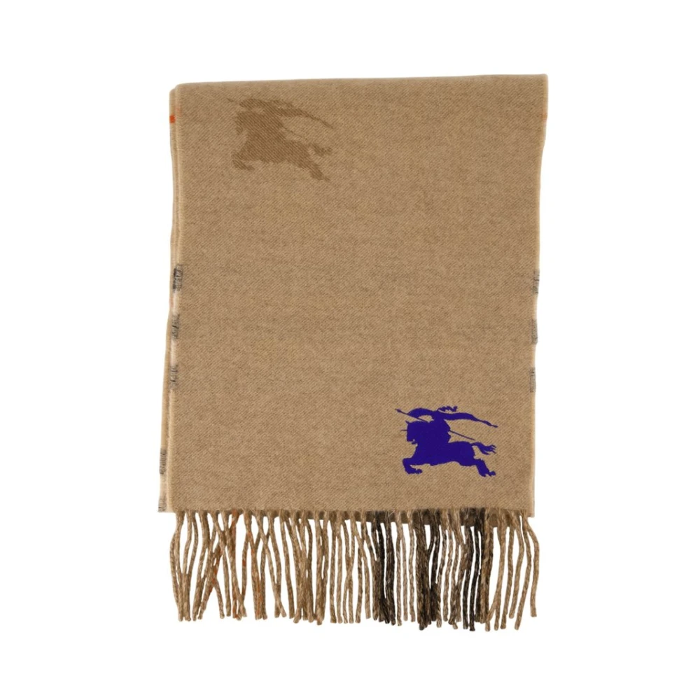 Burberry Unisex Bruin Accessoires One Size, Kasjmier, Reversible Ekd Check Cashmere Sjaal