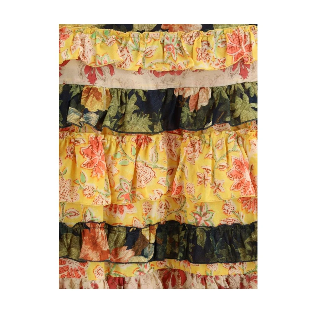 Valentino Bloemen Ruche Rok Multicolor Dames