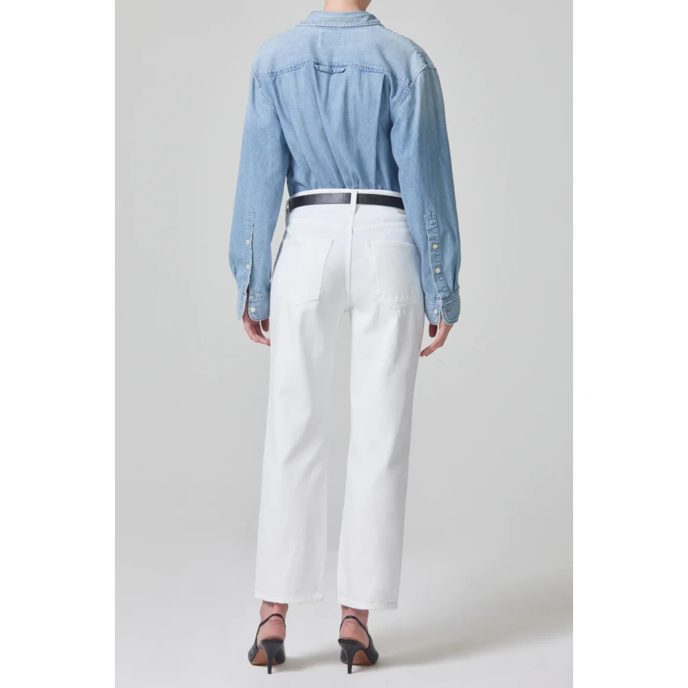 Citizens of Humanity High Rise Rechte Been Jeans White Dames