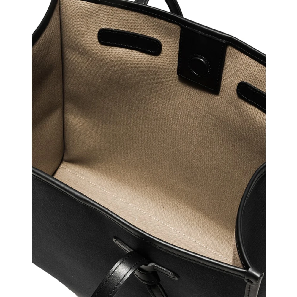 Gianni Chiarini Canvas Schoudertas Minimalistisch Ontwerp Black Dames