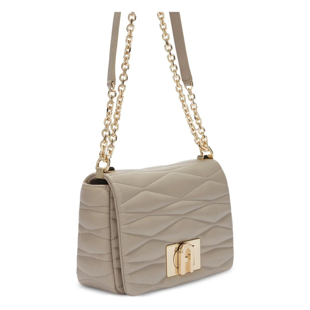 Furla Crossbody Tas 1927 Stijl Beige Dames