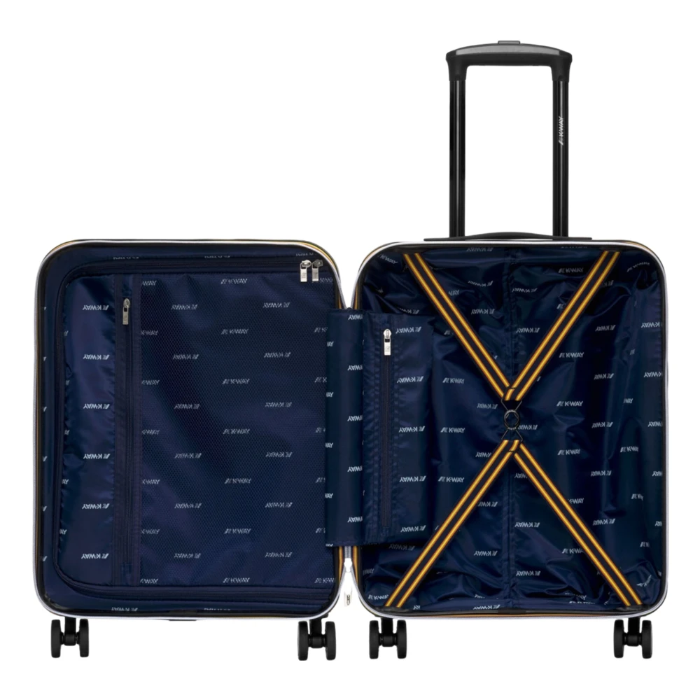 K-way Harde Reistrolley Klein met Multicolor Banden Blue Unisex