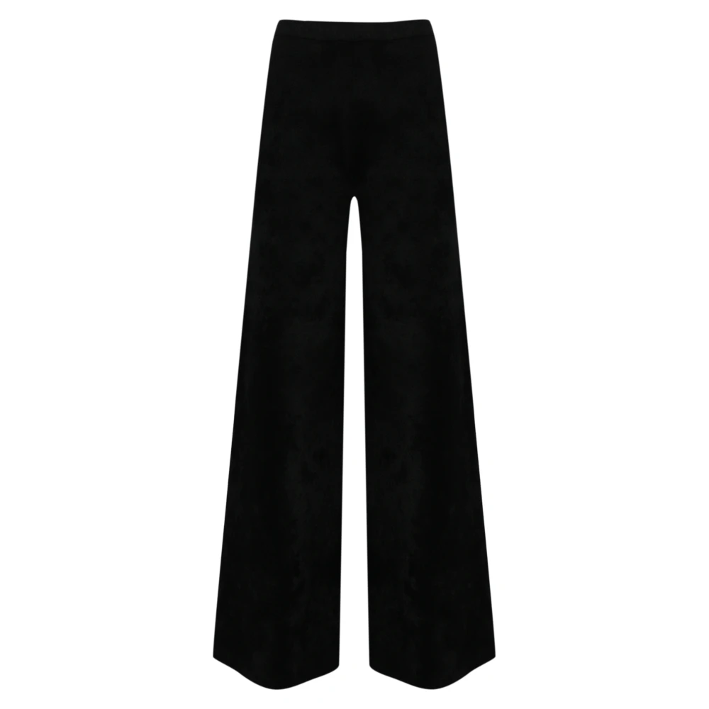 D.Exterior Fluwelen Hoge Taille Zwarte Broek Black Dames