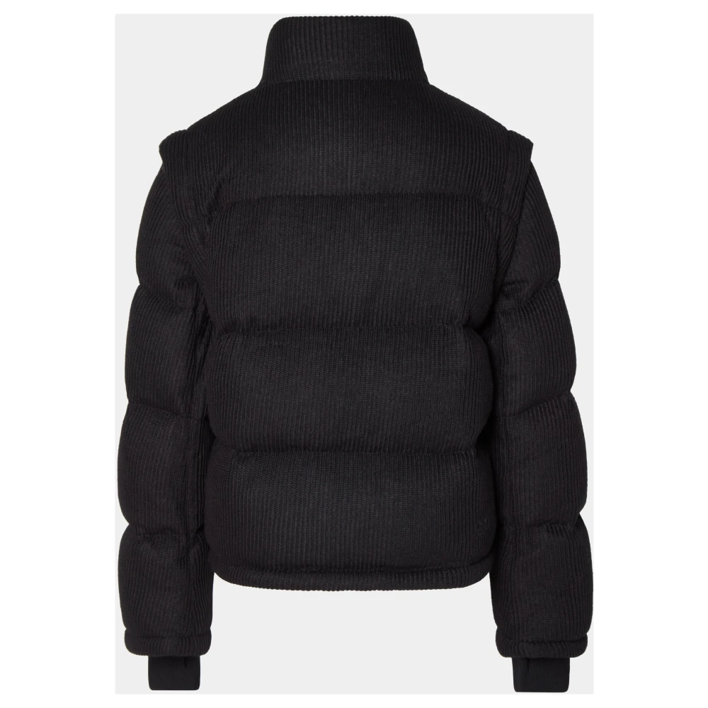 Cloeys Gebreid gewatteerd jack vest zwart Black Dames