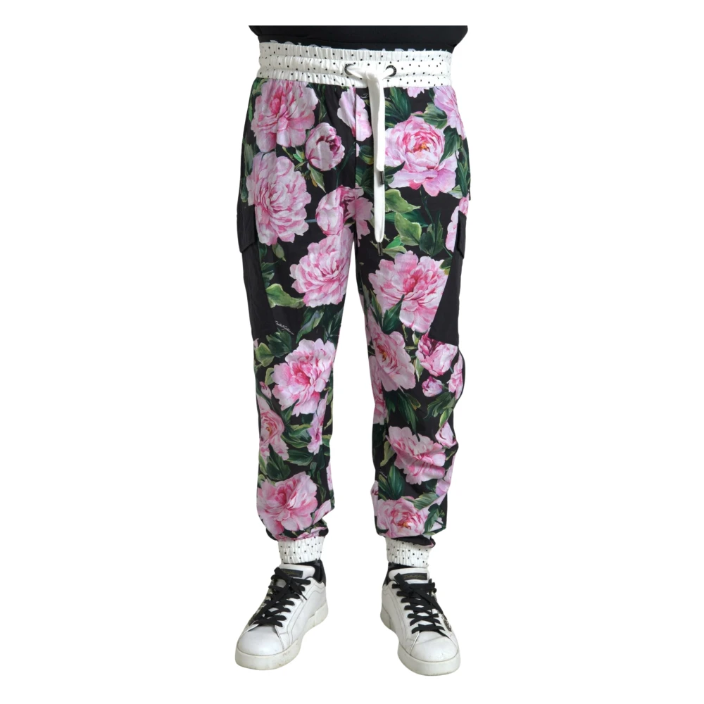 Dolce & Gabbana Men's Multicolor Sweatpants, 4XL, Elegant Cotton Joggers