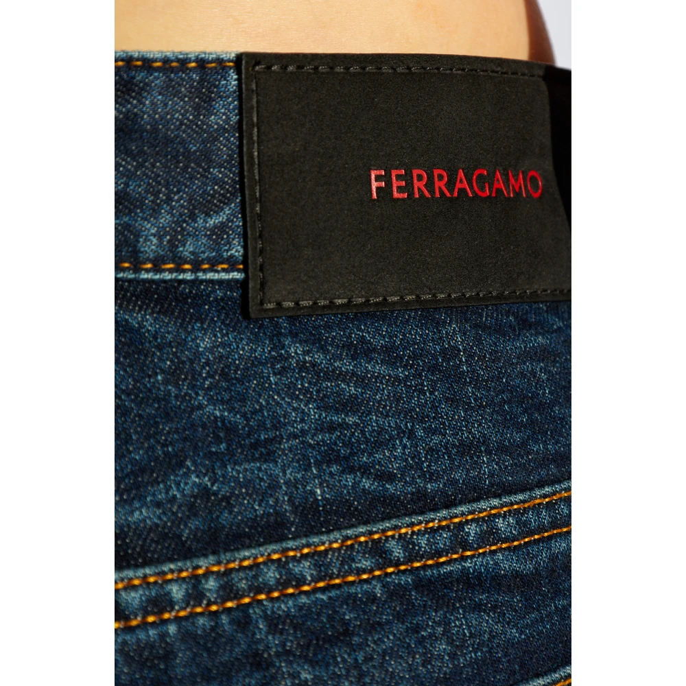 Salvatore Ferragamo Jeans met logo Blue Dames