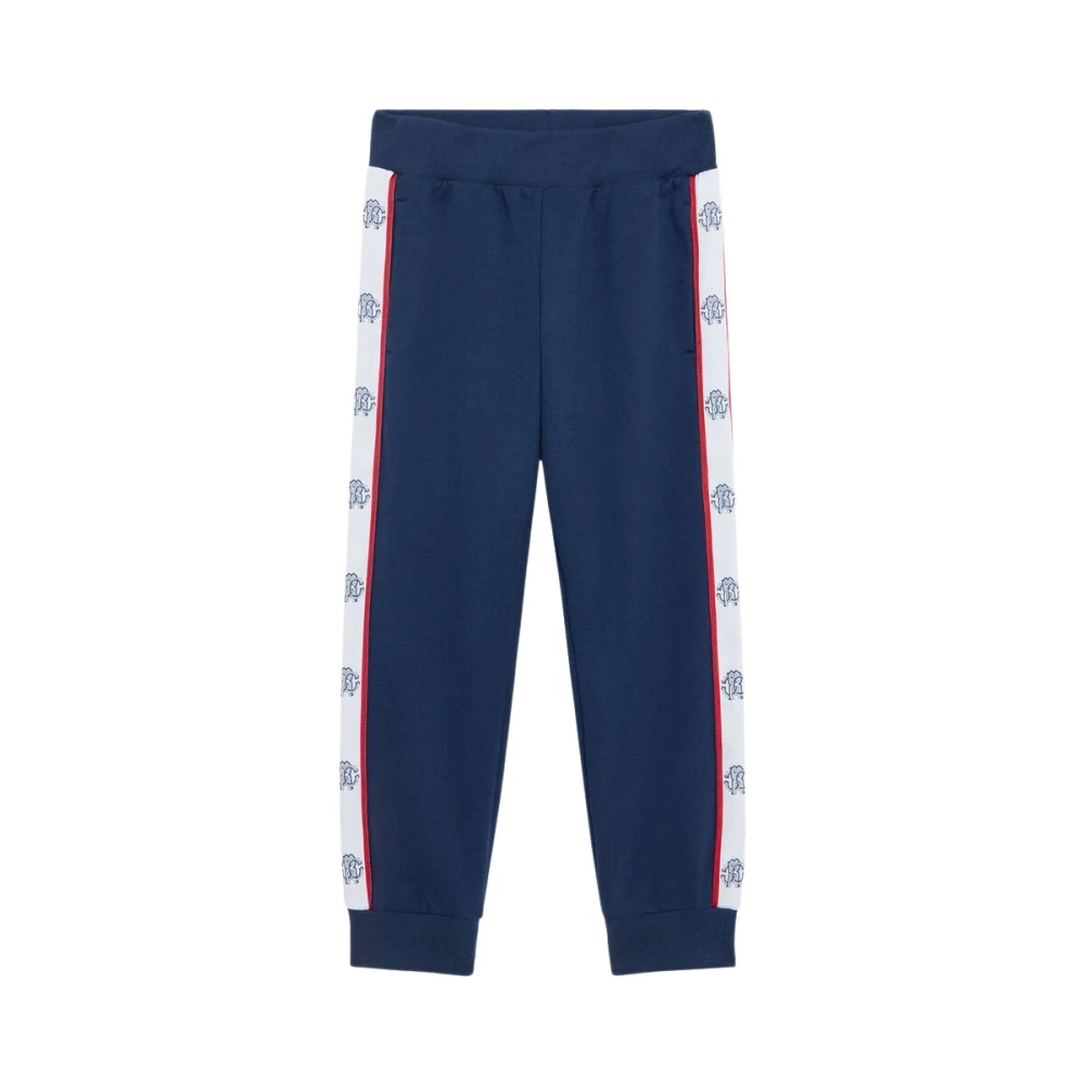 Roberto Cavalli , Sweatpants, Male, Blue, 10 Y, Sporty Trousers