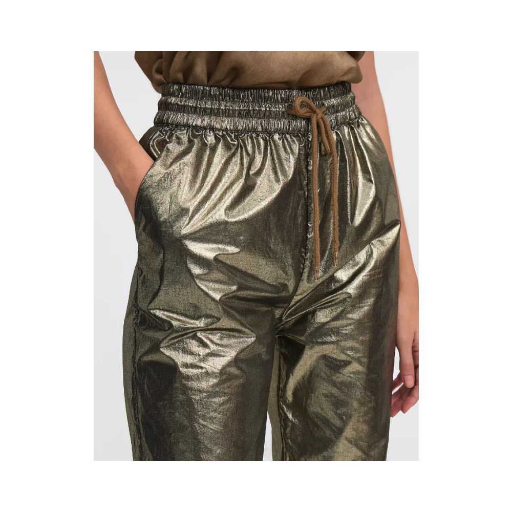 Mes Demoiselles Gouden gecoate joggingbroek Brown Dames