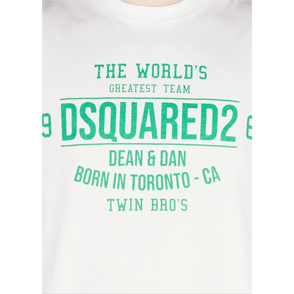Dsquared2 Losse Pasvorm Tee Wit T-shirt White Heren