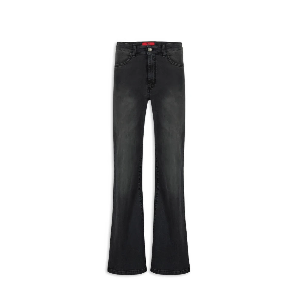 Aniye By Zwarte Palazzo Denim Broek Black Dames