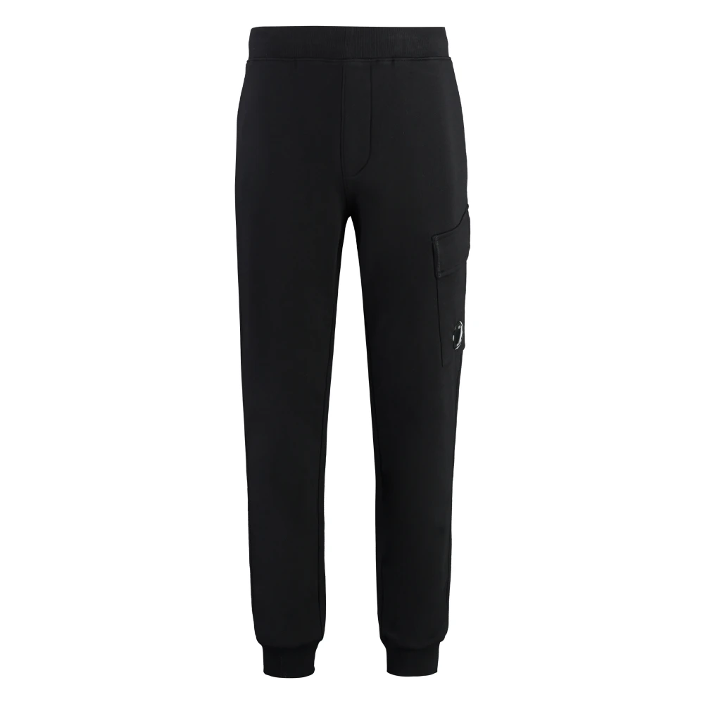 C.P. Company Katoenen trackpants met zak op linkerbeen Black Heren