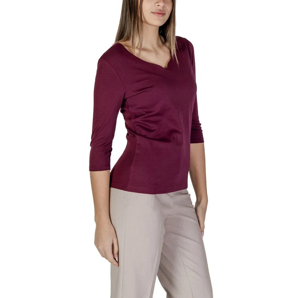 Street One Lila Katoenen T-shirt met korte mouwen Purple Dames