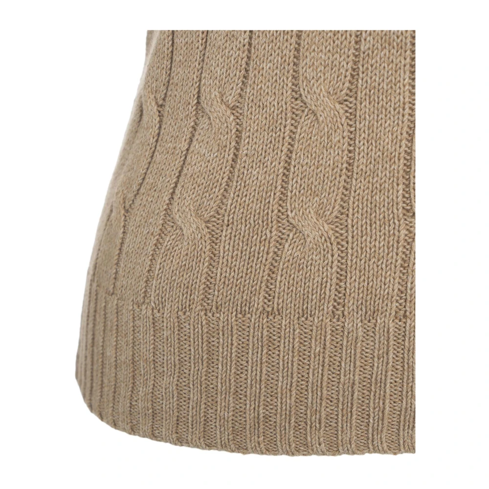 Polo Ralph Lauren Beige Kabeltrui Pullover Ss25 Beige Dames