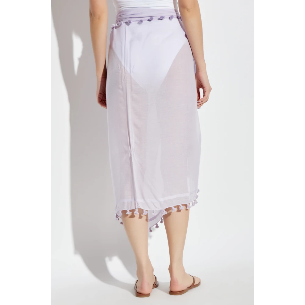 Melissa Odabash Pareo met franjes Purple Dames