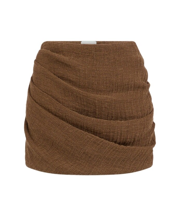 jupe-drapee-tabac