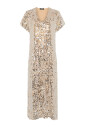 robe-argentee-etincelante-avec-col-en-v