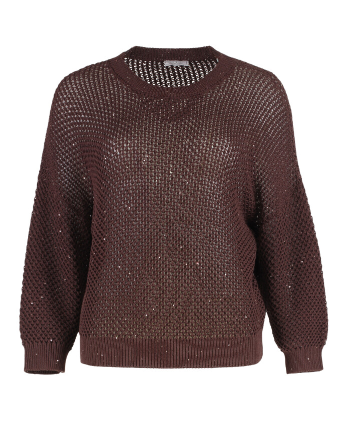 pull-en-coton-a-col-rond-avec-paillettes