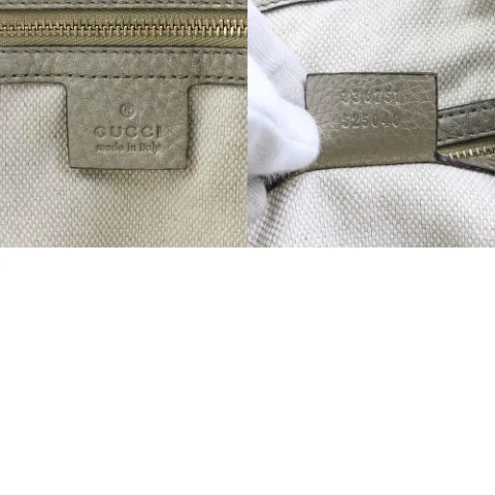 Gucci Vintage Pre-owned Leather gucci-bags Gray Dames
