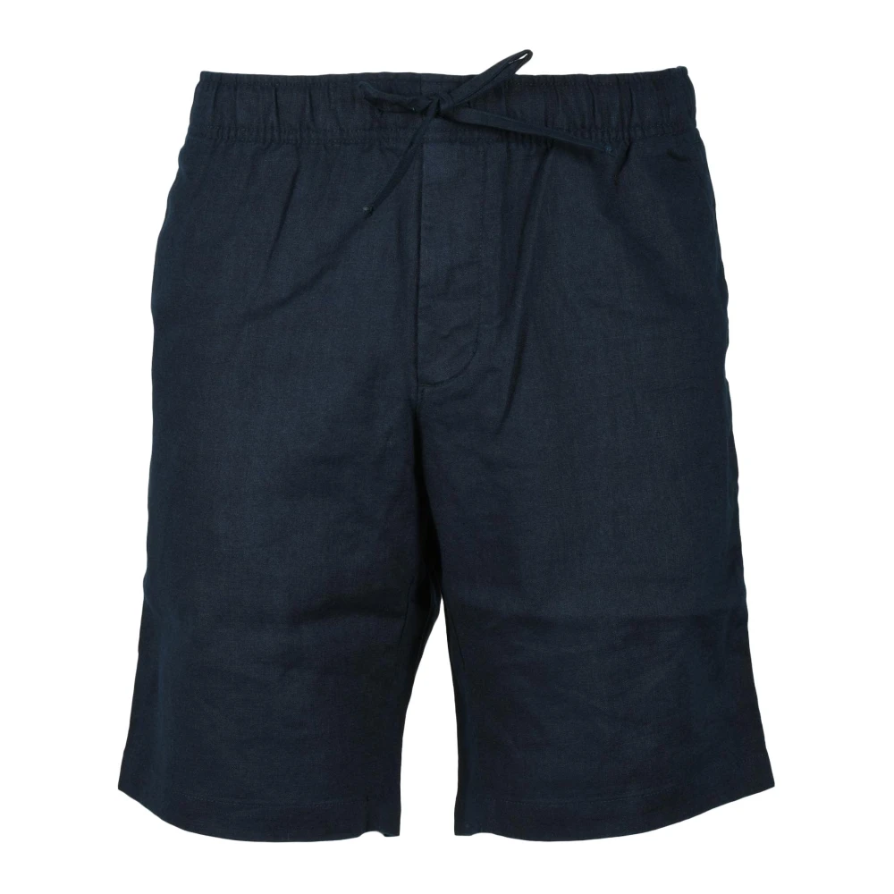 Tommy Hilfiger Linnen Bermuda Shorts Blue Heren
