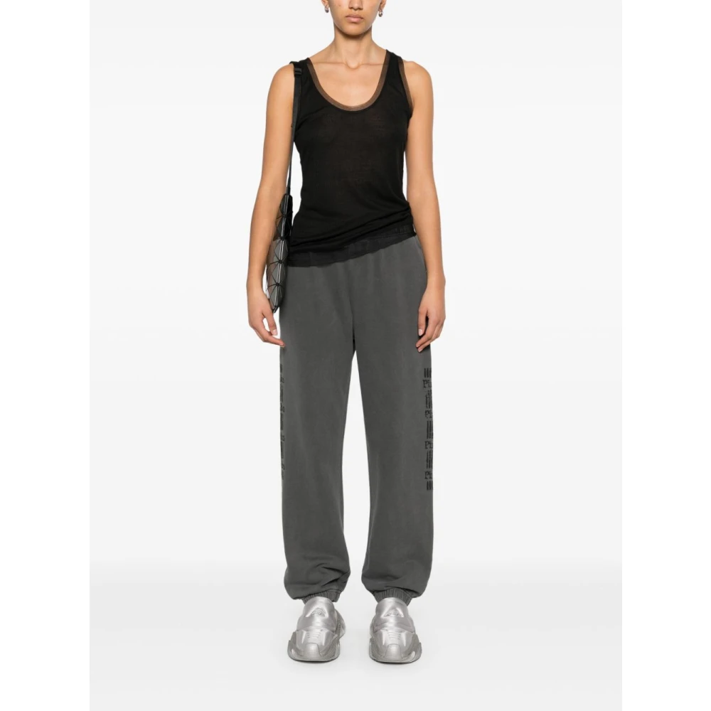 pinko Grijze Katoenen Broek Gray Dames