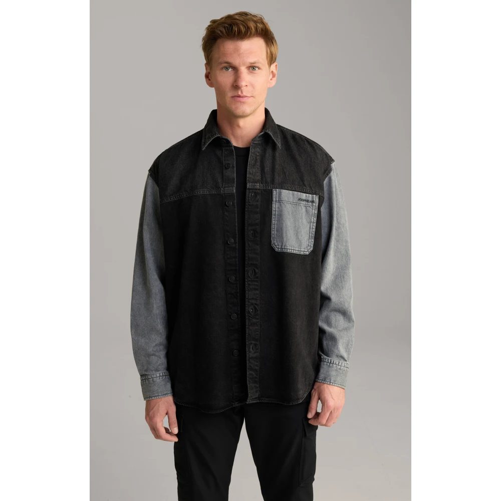 Joop! Stijlvolle denim shirt met twee tinten Black Heren