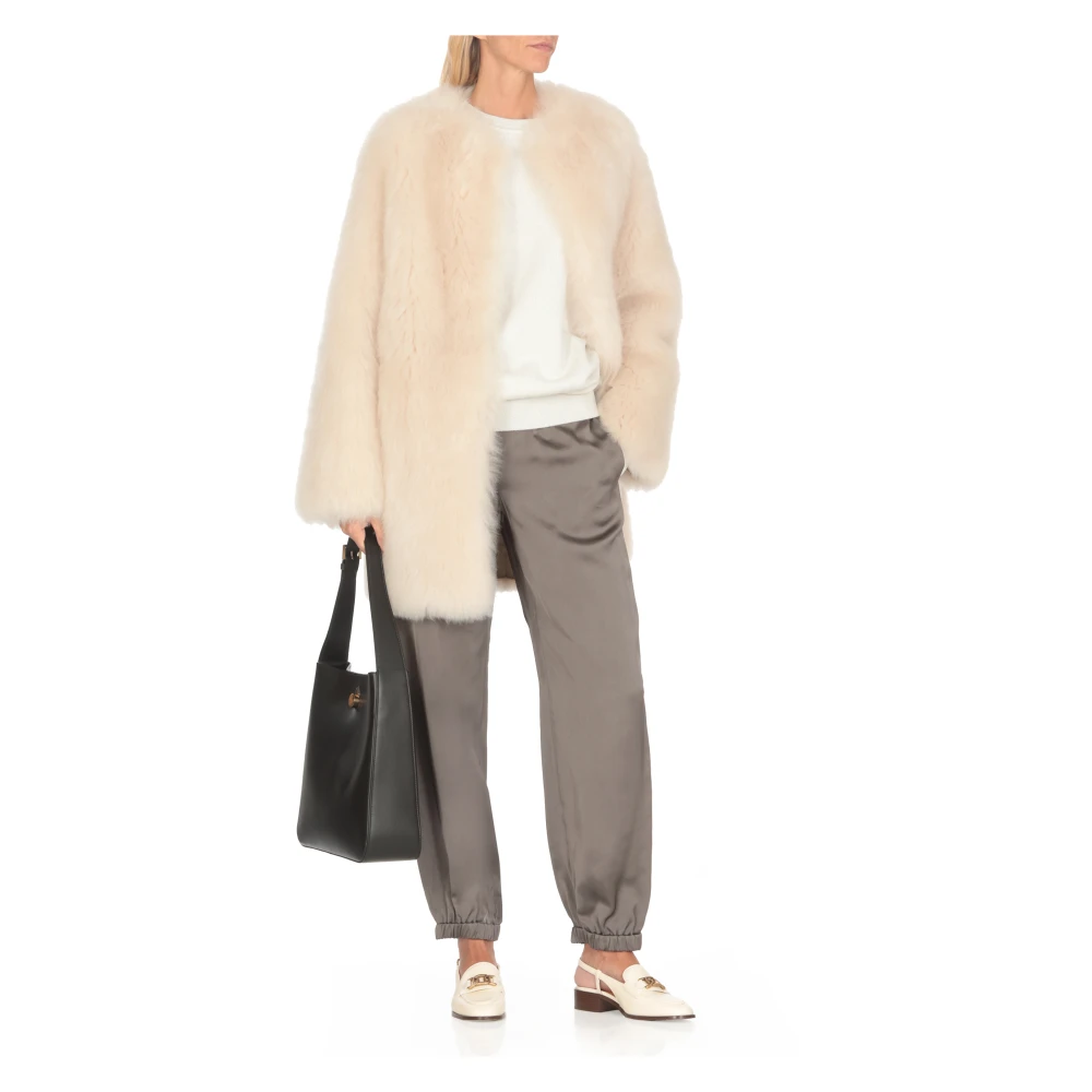 Fabiana Filippi Ivoor Wolmix Crew Neck Sweater Beige Dames