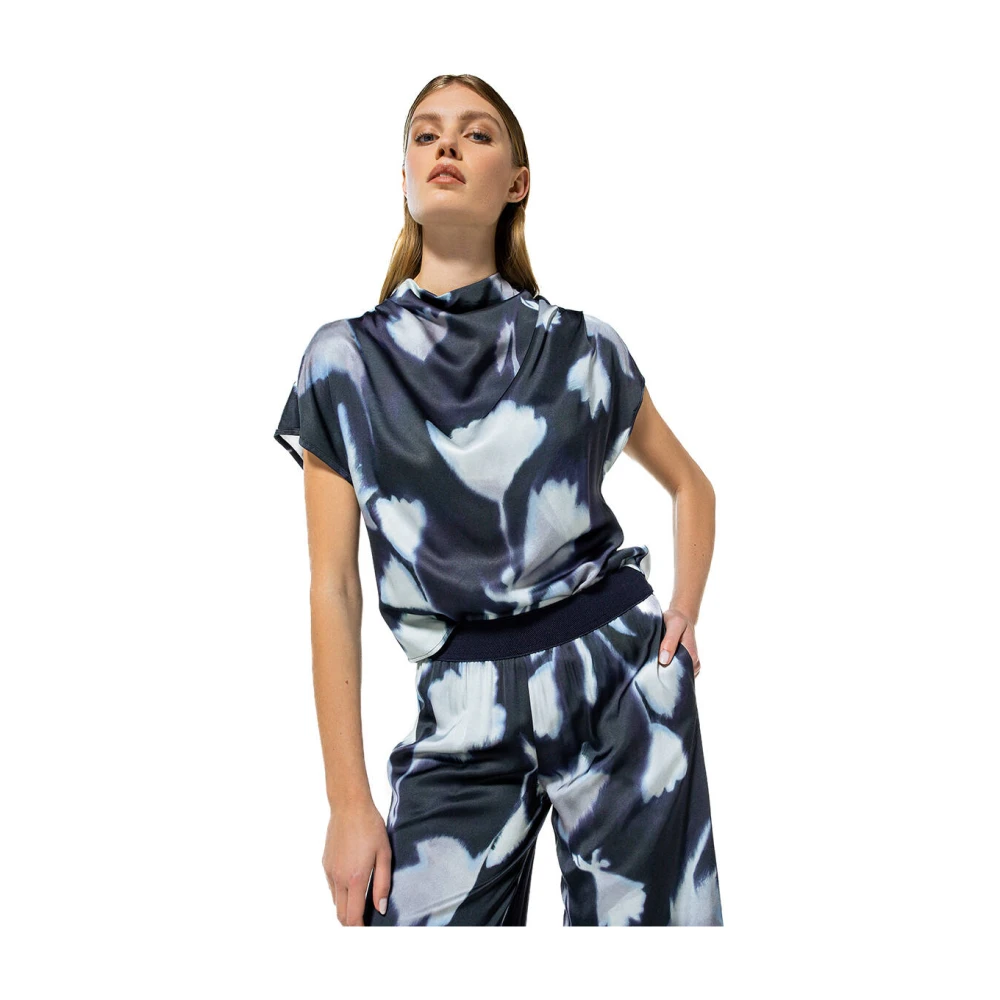Caroline Biss Losvallende Korte Mouw Top Multicolor Dames