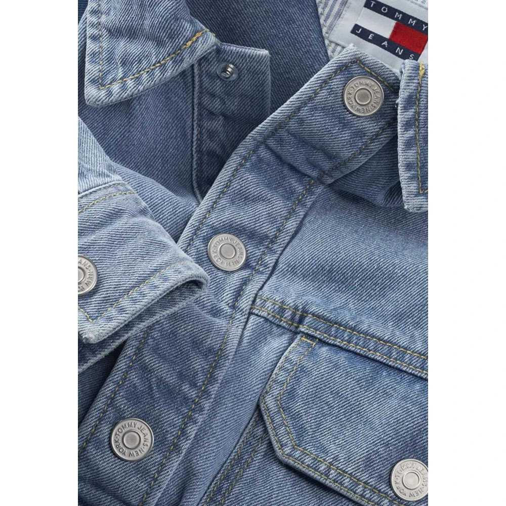 Tommy Hilfiger Denim Overhemd Retro Stijl Blue Heren