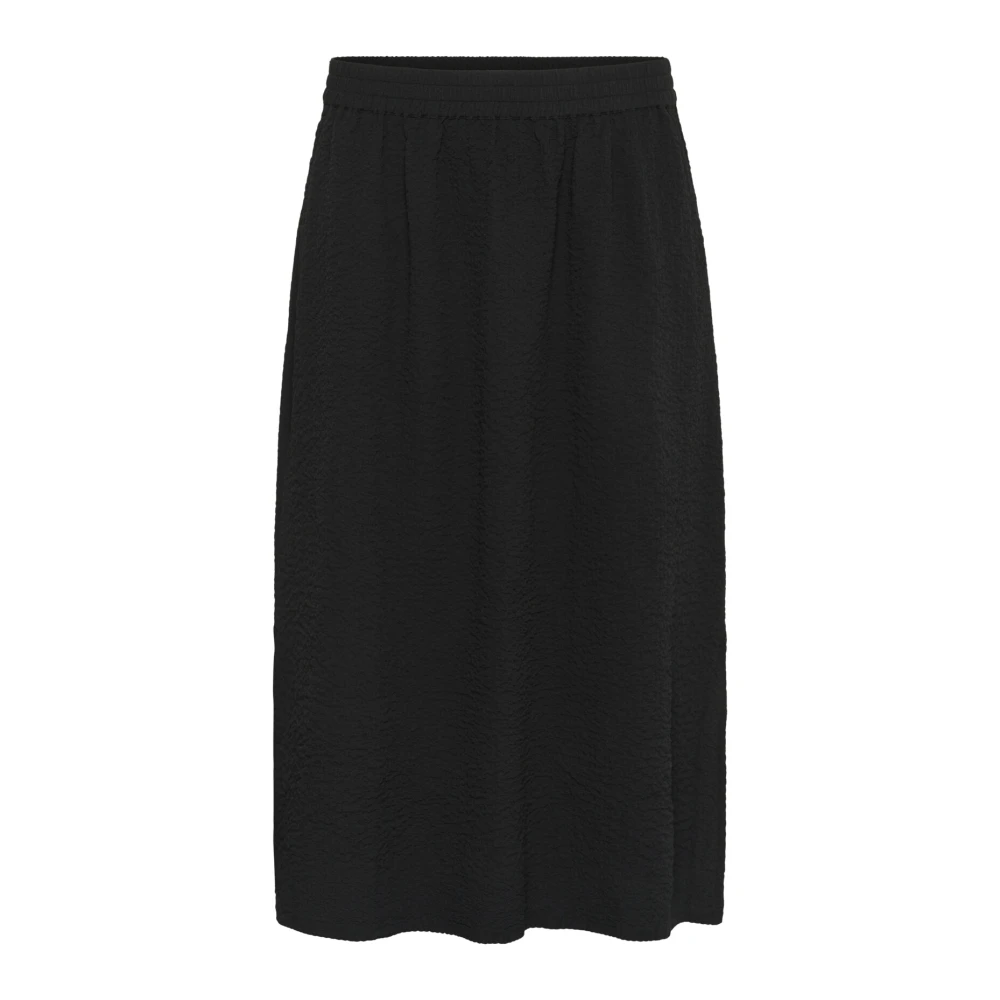 Kaffe Curve Women's Black Midi Skirts,, Simple Deep Skirt 7XL