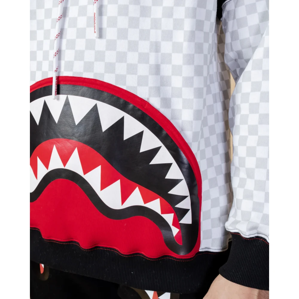 Sprayground Hoodie met Kangoeroezak White Heren