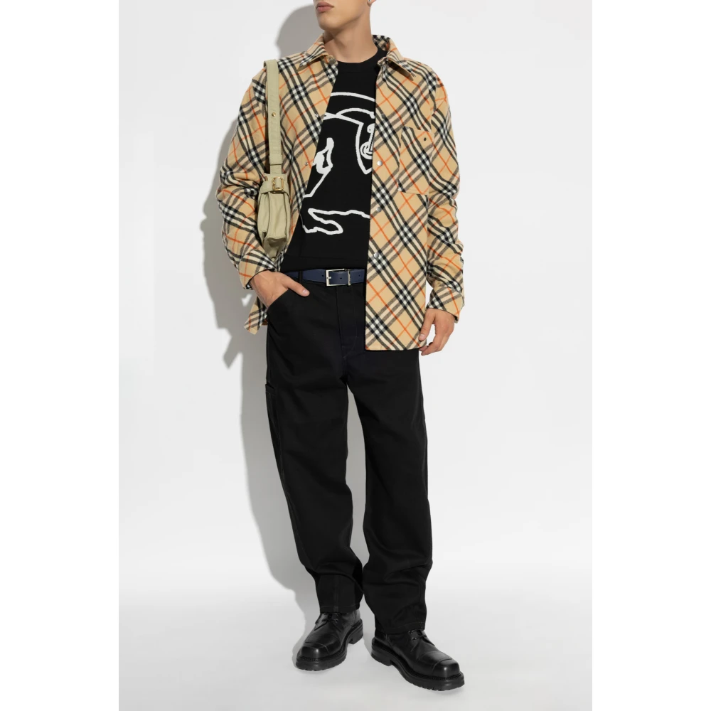 Burberry Trui met logo Black Heren