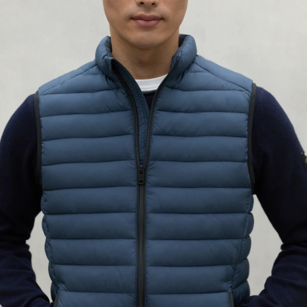 Ecoalf Stijlvolle Cardiff Vest voor Mannen Blue Heren