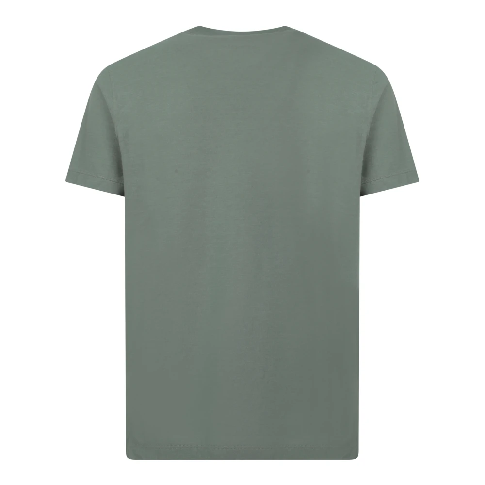 Zanone Salie Groene Crepe T-shirt Green Heren