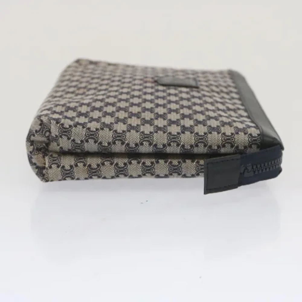 Celine Vintage Pre-owned Canvas clutches Blue Dames