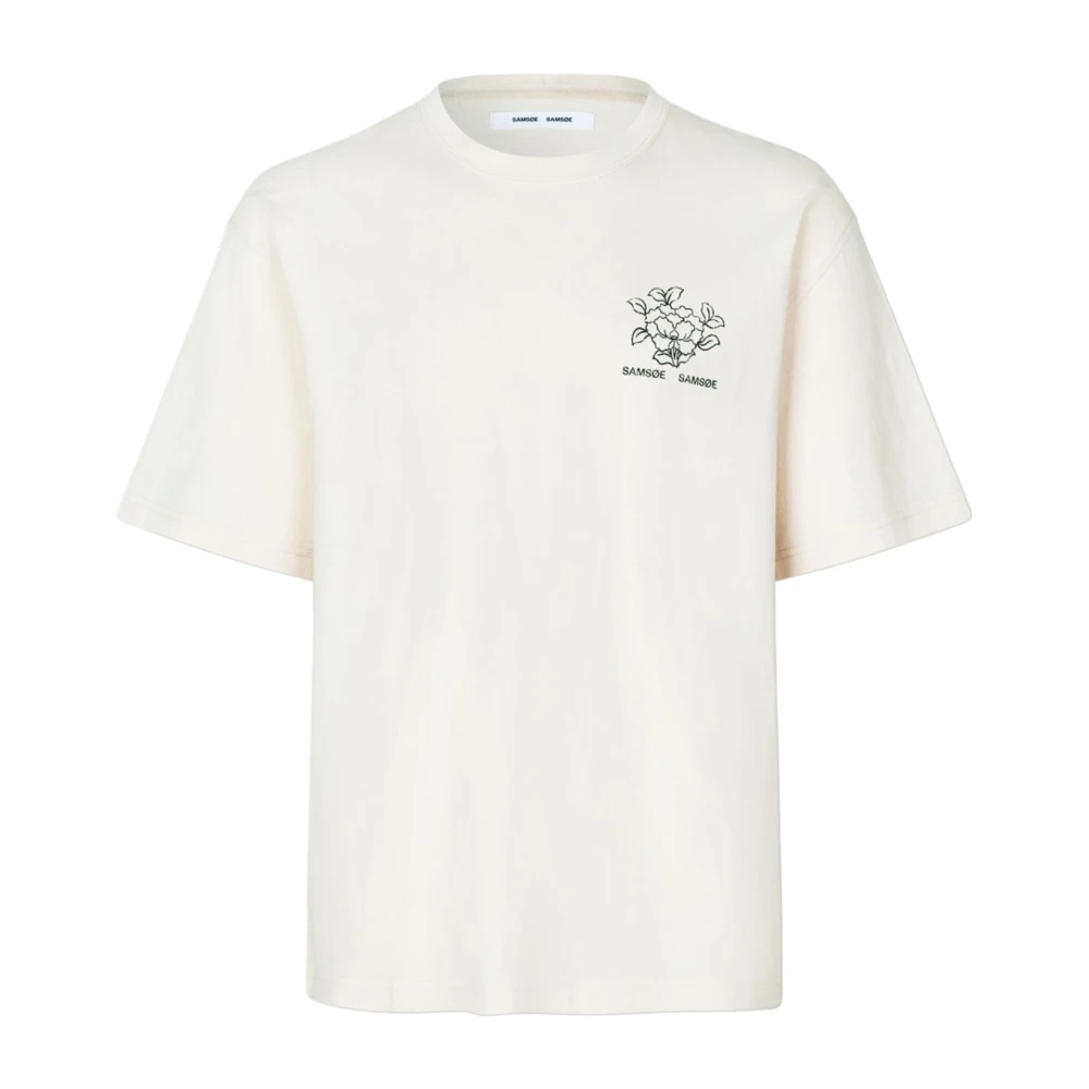 Samsøe Neutrale Lotus Poetry T-Shirt Beige Heren
