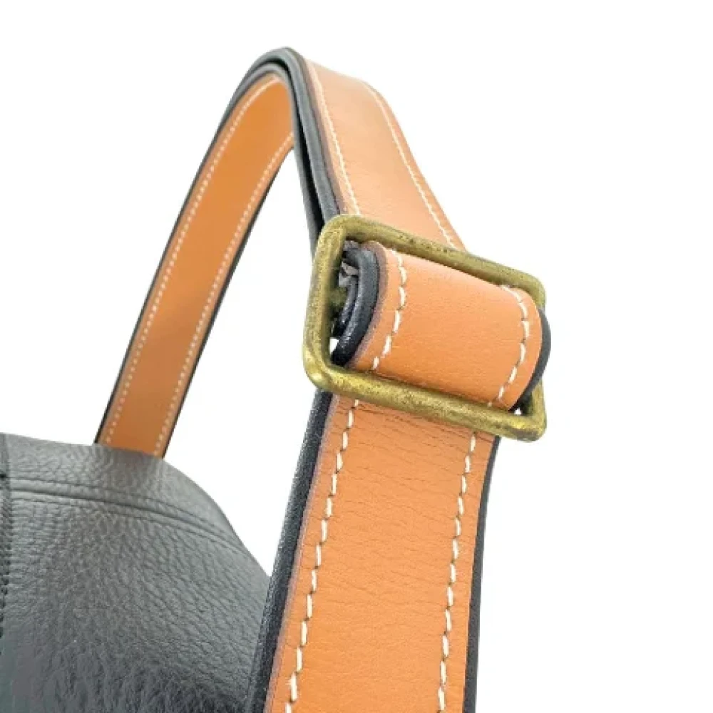 Hermès Vintage Pre-owned Leather shoulder-bags Blue Dames
