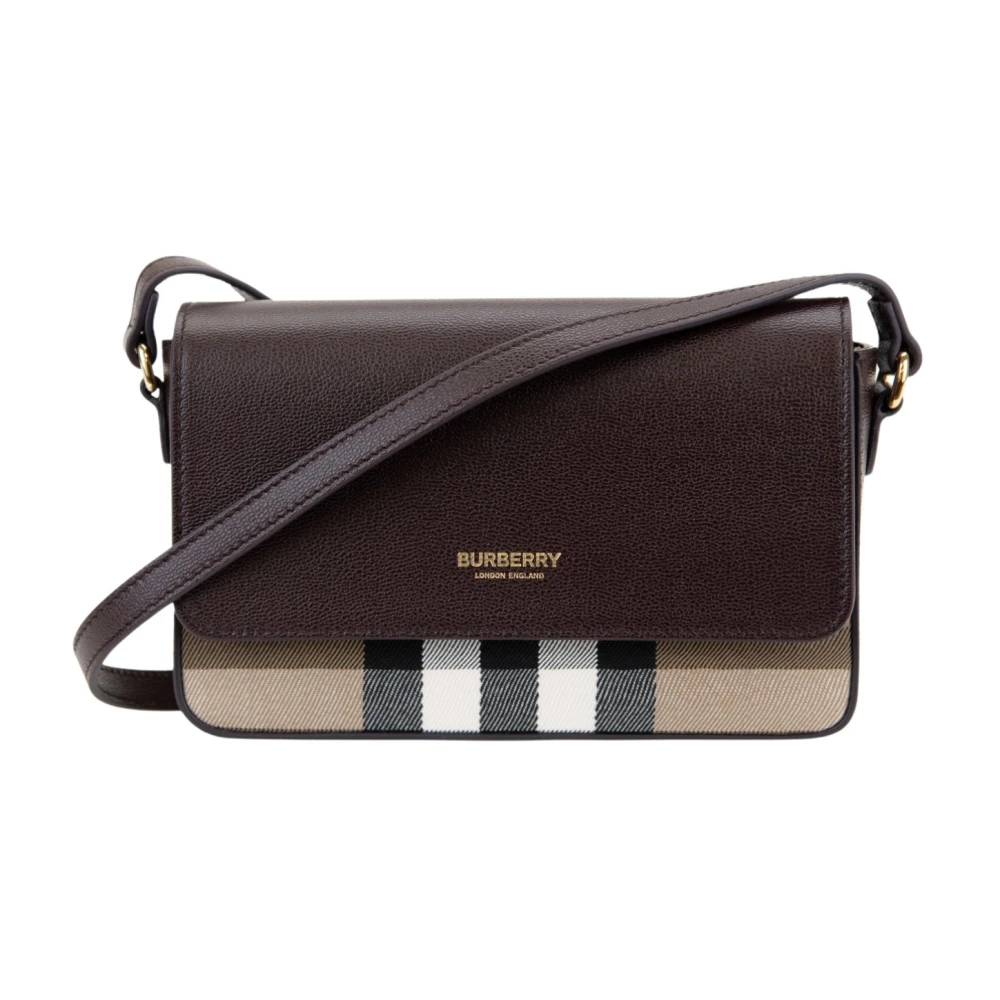 Burberry Dames Schoudertas Magnetische Knoop Brown Dames