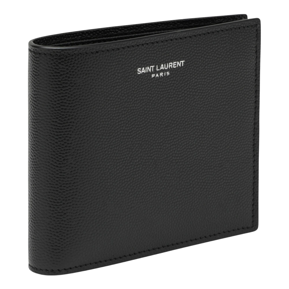 Saint Laurent Horizontale Portemonnees en Kaarthouders Black Heren