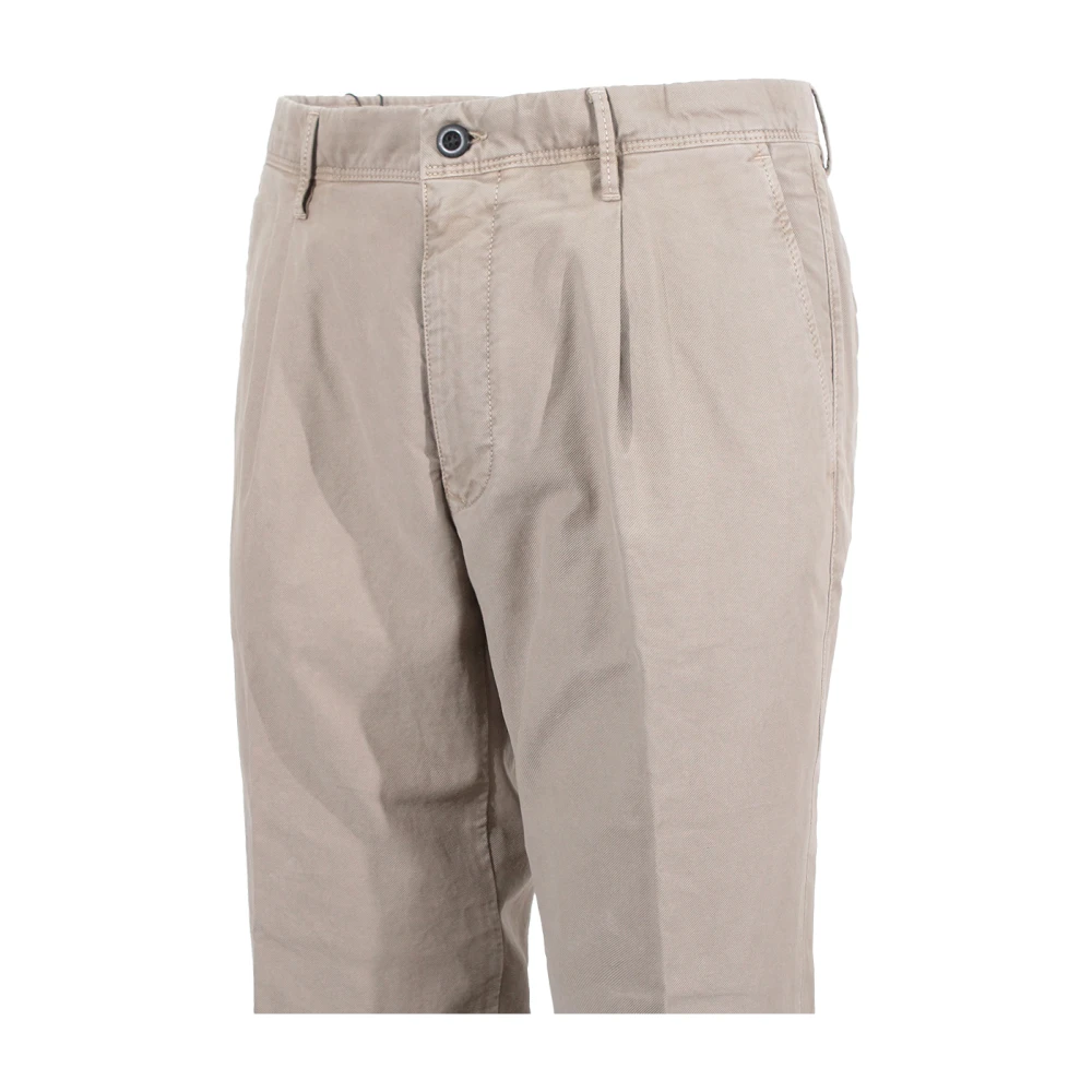 Incotex Bruine Katoenen Broek met Zakken Brown Heren