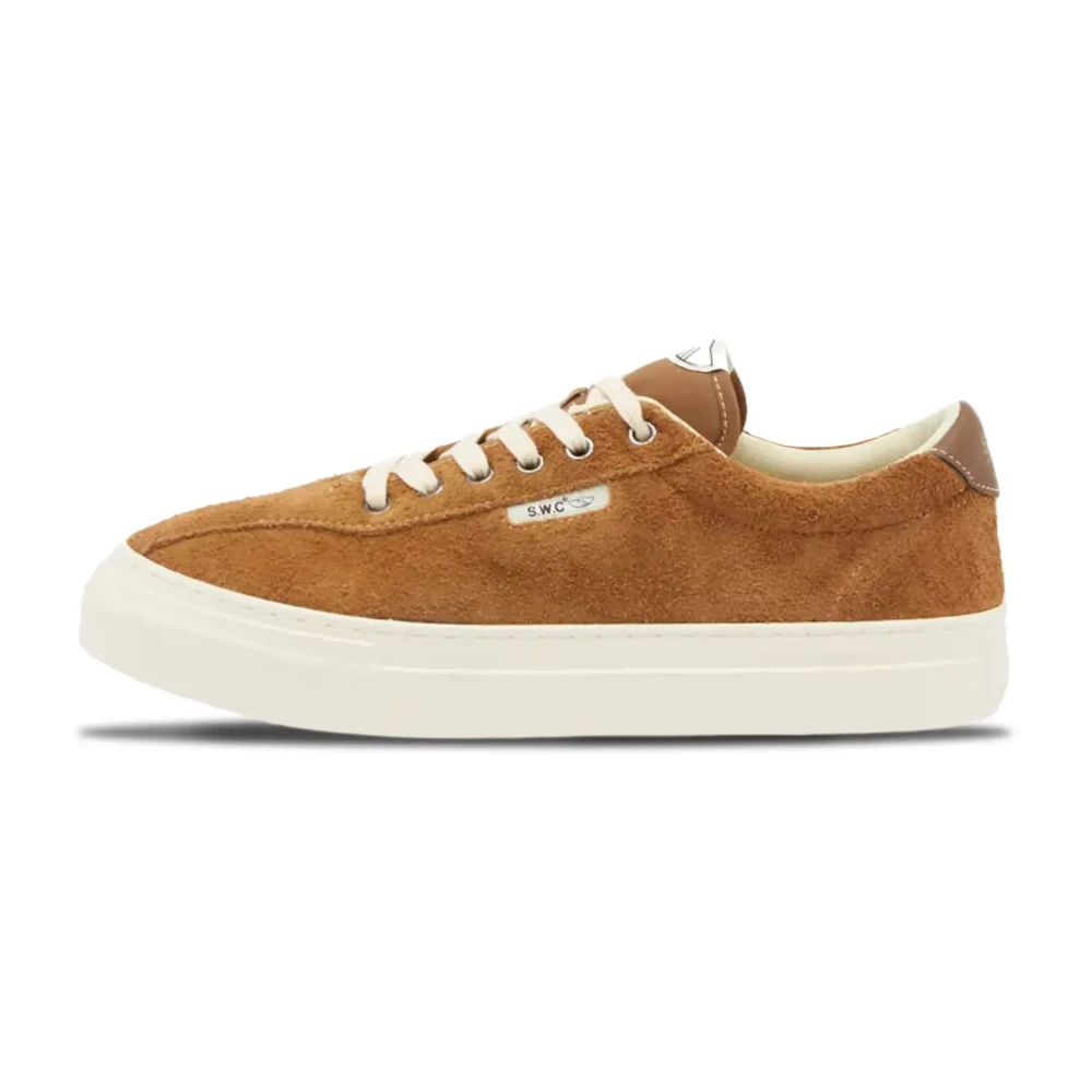 S.w.c. Stepney Workers Club Bruine Suède Cup Sneakers Geo-Merged Afwerking Heren Schoenen