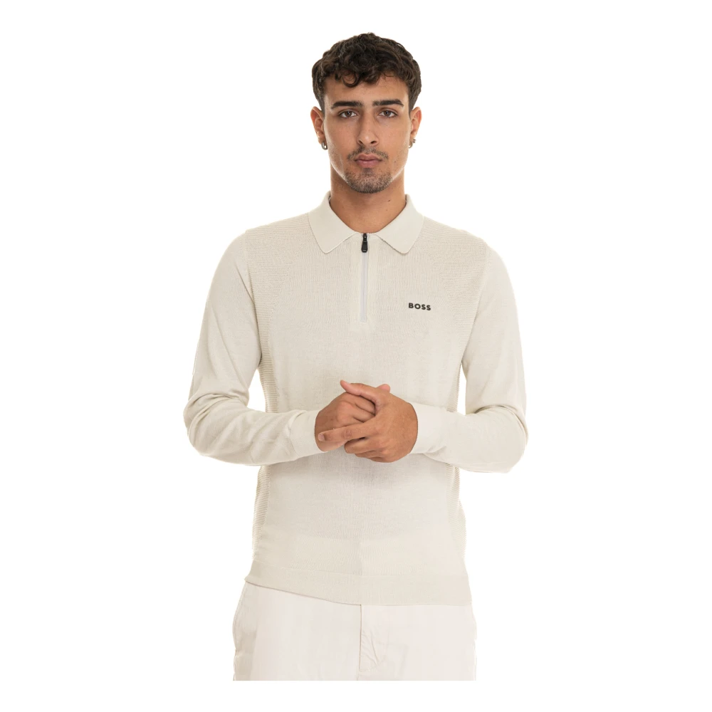 Boss Klassieke Polo Shirt voor dagelijkse stijl Beige Heren