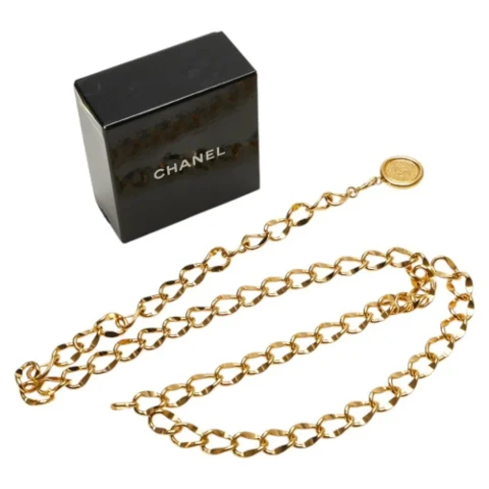Chanel Vintage Pre-owned Metal belts Yellow Dames