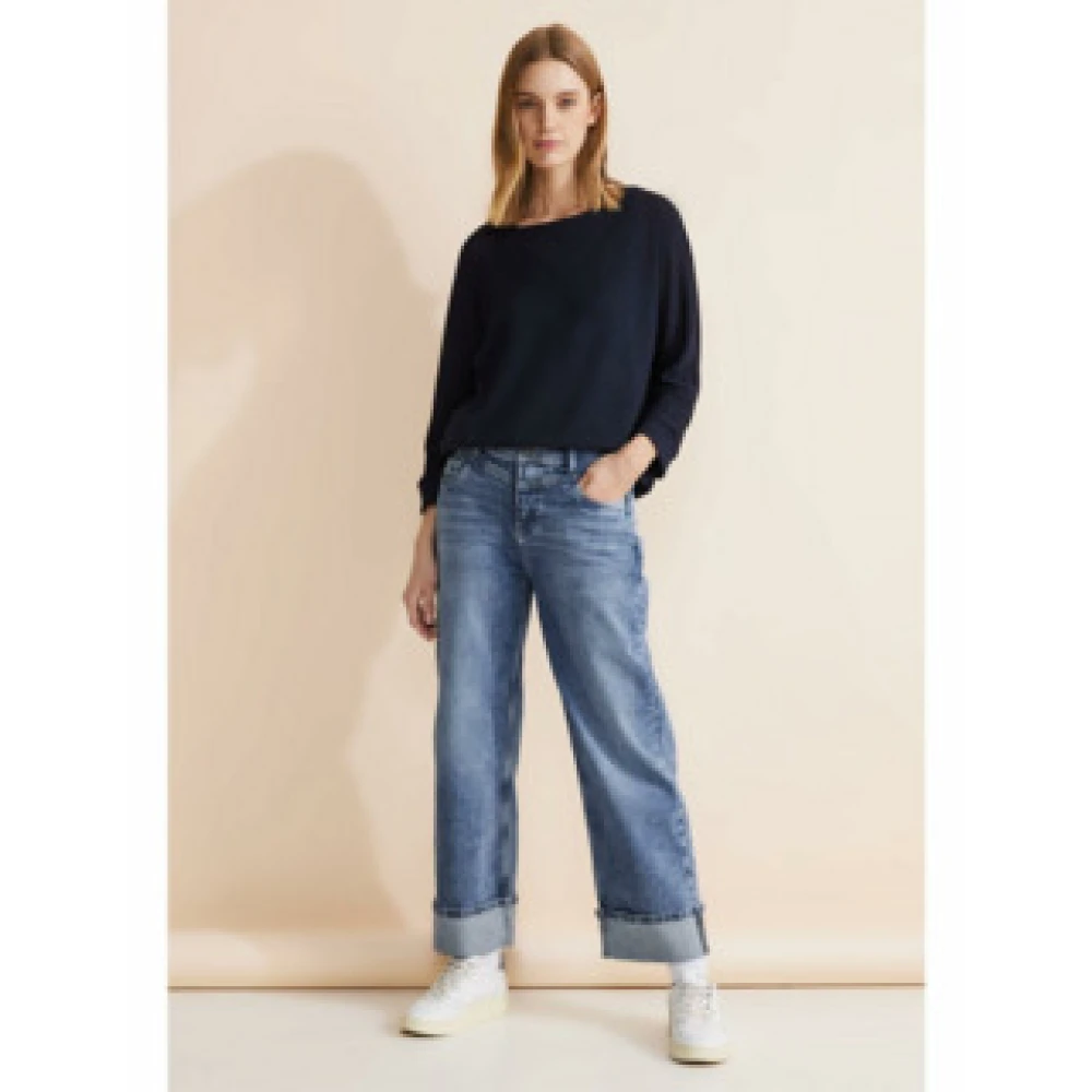 Street One Denim Straight Leg Casual Jeans Blue Dames