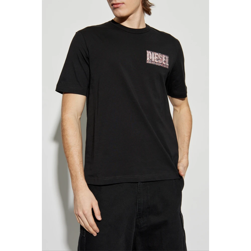 Diesel T-shirt T-Adjust-R19 Black Heren