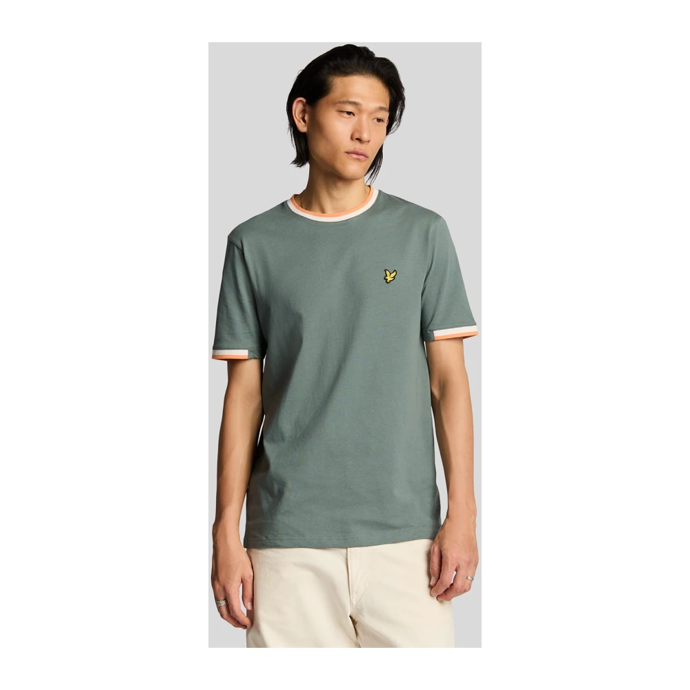 Lyle & Scott SS T-shirts Half Tipped T-shirt Blue Heren