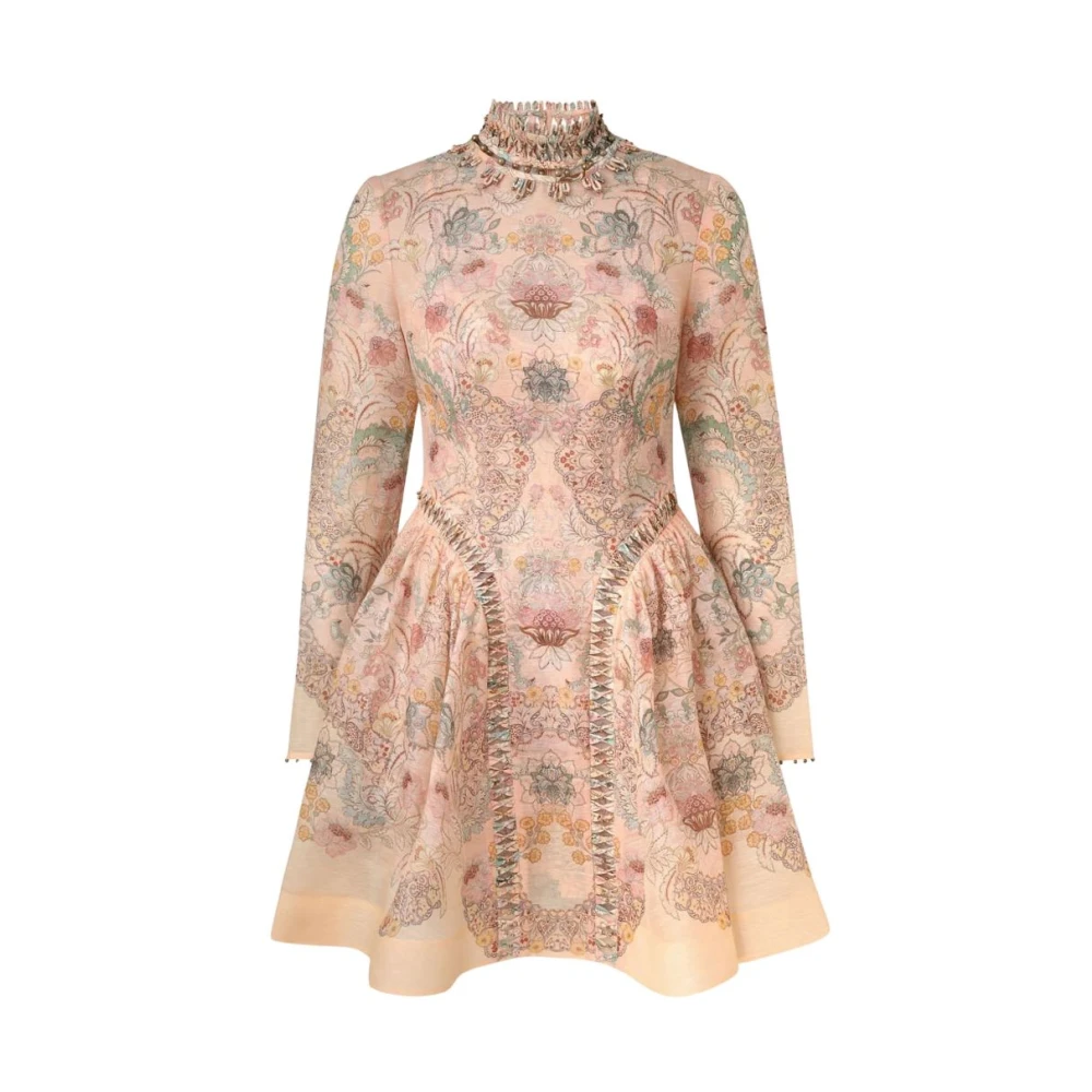 Zimmermann Women's Multicolor Short Dresses, 2XS, Shirt Dresses