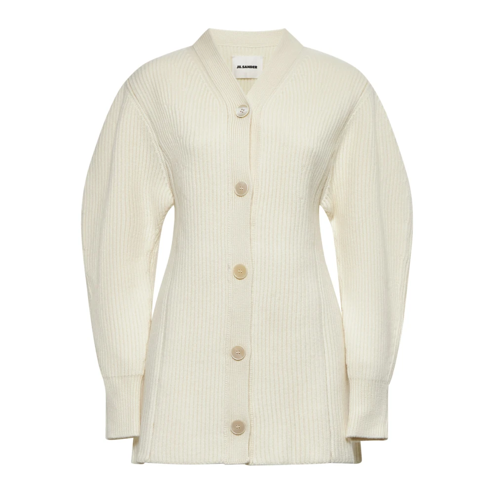 Jil Sander Women's Beige V Neck Cardigan