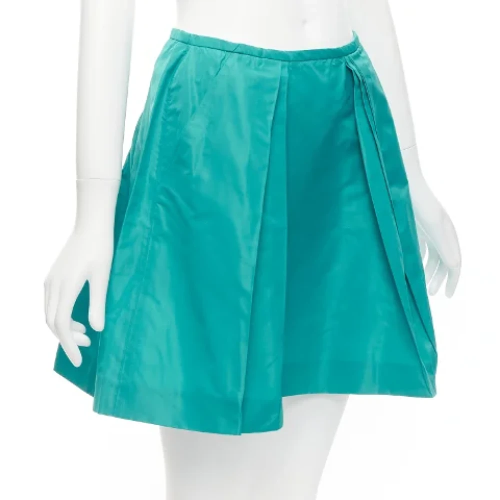 Miu Pre-owned Polyester bottoms Green Dames