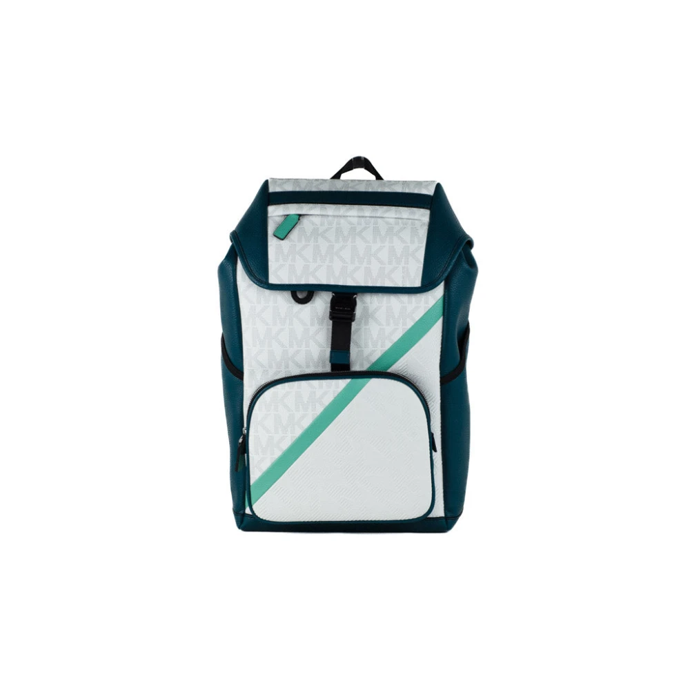 Michael Kors Signature Cooper Sport Flap Lagoon Large Backpack Bookbag Bag Green, Dam